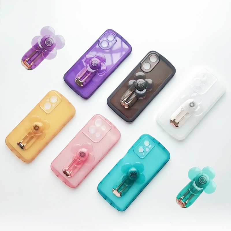 หลายสีน่ารัก Windmill ผู้ถือโทรศัพท์สําหรับ Samsung A15 A05 A05s A25 A35 A55 5G ปรับขาตั้งพับ Univer