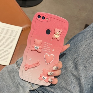 เคส OPPO R11S เคส OPPO R11s R11 เคสโทรศัพท์มือถือแบบนิ่ม tpu ลายการ์ตูนน่ารัก 3D สีชมพู ฟ้า ไล่โทนสี สําหรับ MMX