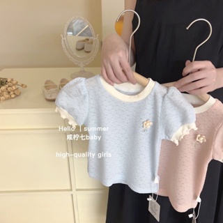 พร้อมส่ง ลดกระหน่ํา เสื้อยืดแขนสั้น สไตล์เกาหลี ญี่ปุ่น แฟชั่นฤดูร้อน สําหรับเด็กผู้หญิง 2023