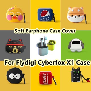 【imamura】เคสหูฟัง แบบนิ่ม ลายการ์ตูนฉลาม สําหรับ FLYDIGI Cyberfox X1 FLYDIGI X1