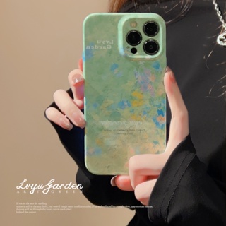 เคสโทรศัพท์มือถือแบบแข็ง ลายกราฟฟิตี้ สีเขียว สําหรับ iPhone XR 11 12 13 14 11Pro 11promax X XSmax 8plus 12Pro 12promax 13Pro 13promax 14 14plus 14Pro 14promax