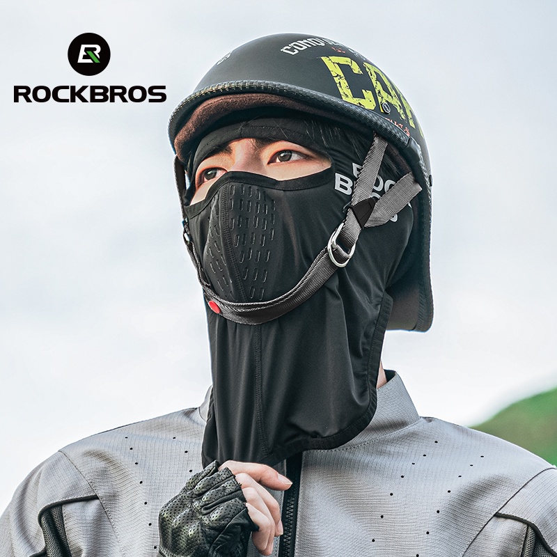 ROCKBROS หน้ากาก ผ้าเรยอน ระบายอากาศ ป้องกันรังสียูวี ใส่สบาย เหมาะกับฤดูร้อน สําหรับผู้ชาย และผู้หญิง ขี่จักรยาน ตกปลา กลางแจ้ง