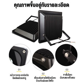 Super Lamp ไฟโซล่าเซลล์ ไฟสปอร์ตไลท์ สปอร์ตไลท์ led Flootlight 500W โคมไฟฟลัดไลท์ led  รีโมทควบคุมแสงสีขาว