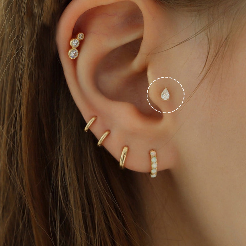 Dainty เครื่องประดับ ต่างหูสตั๊ด รูปดาว ขนาดเล็ก สําหรับผู้หญิง