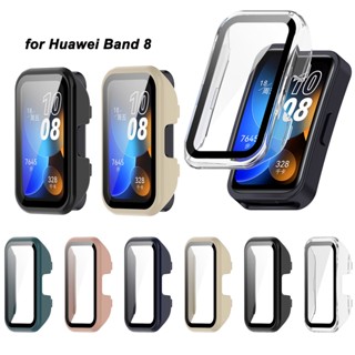 เคส PC แบบแข็ง บางพิเศษ กระจกนิรภัย ป้องกันหน้าจอ สําหรับ Huawei band 8