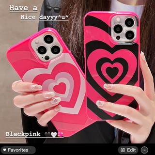 เคสโทรศัพท์มือถือ TPU ไล่โทนสี ลายหัวใจ ดอกกุหลาบ สีแดง สําหรับ Iphone 11 12 13 14 Pro Max 7Plus 8Plus XR XS