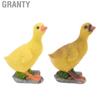 Granty Garden Duck Statue  Non Foaming Sculpture Art Cute Nice Viewing Weather Resistant Resin Duck Lawn Figurine  for Yard