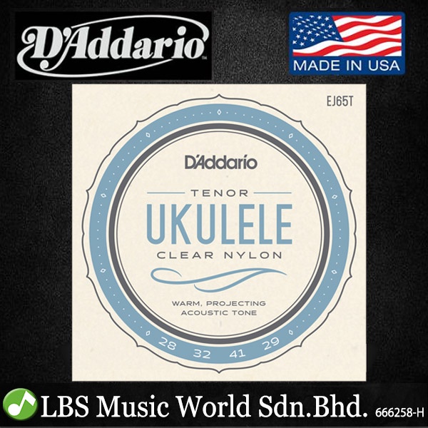 D'ADDARIO Daddario EJ65T Pro-Arté Custom Extruderd Nylon Tenor Ukulele Strings Daddario (EJ65)