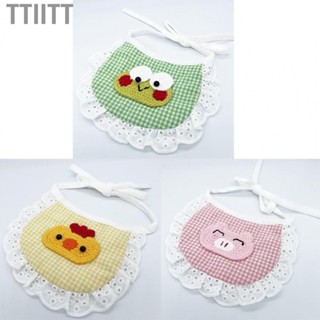 Ttiitt Pet Bandana Cotton Plaid Ventilate Cute Cartoon  Pattern Dog Bibs for Bichon Teddy Pomeranian