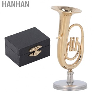 Hanhan Tuba Model Toy Brass Material Miniature Tuba Model With Base For Home