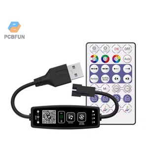 Pcbfun Dc5-24v รีโมตควบคุมเพลงบลูทูธไร้สาย 28 คีย์ 2811 พร้อมพอร์ต Usb dc