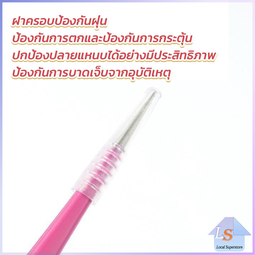 แหนบตรง พร้อมหัวกดซิลิโคน เลือกอัญมณี พลอยเทียม สําหรับตกแต่งเล็บ tweezers - รูปที่ 5