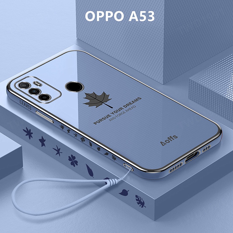 เคส OPPO A53 เคสโทรศัพท์ TPU แบบนิ่ม ลายใบเมเปิ้ล สําหรับ OPPO A53
