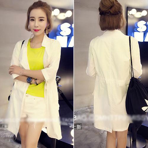 เสื้อแจ็คเก็ตสตรีครึ่งแขน เชือกรูด สไตล์เกาหลี 31202