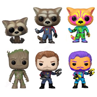 Funko POP Guardians of the Galaxy 3 โมเดลฟิกเกอร์ รูปจรวด Star Lord Groot สําหรับตกแต่งออฟฟิศ