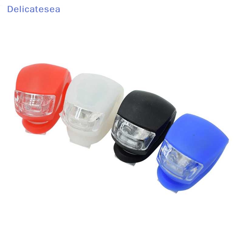 [Delicatesea] ไฟจักรยานไฟซิลิโคนด้านหน้าโคมไฟจักรยานโคมกันน้ํา LED
