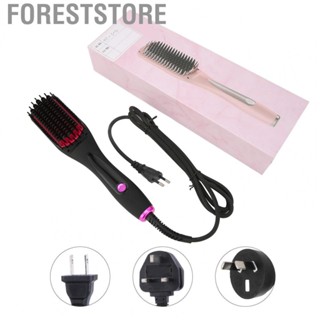 Foreststore Hair Straightener Brush  Scalding Soft Silicone Electric Hair Straightener for Home