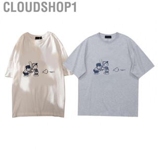 Cloudshop1 Round Neck Shirt  Unisex Loose Fitted Crewneck Tee Shirt  for Men for Outdoor