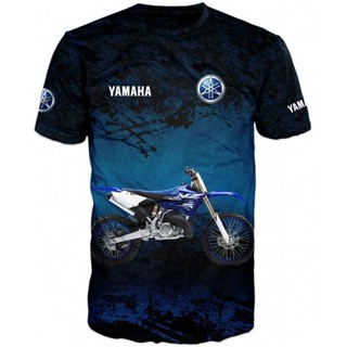 เสื้อยืด พิมพ์ลายรถแข่ง yamaha 3 มิติ 2022