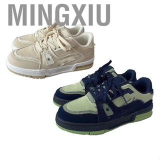 Mingxiu Women Low Top Shoes  Color Contrasting Breathable Inner Casual Sports Shoes Stylish  for Travel Wear