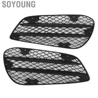 Soyoung Front Bumper Fog Light Grille Fog Light Mesh Grille Rugged Wear Resistant Left Right ABS Black  Scratch High Hardness for