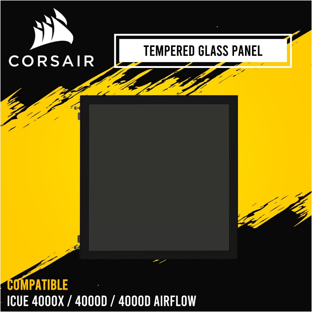 Corsair iCUE 4000X / 4000D / 4000D แผงกระจกนิรภัย Airflow