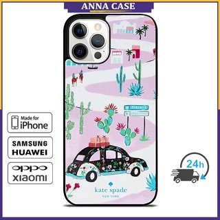 SAMSUNG เคสป้องกันโทรศัพท์มือถือ ลาย KateSpade New York Road Trip 91 สําหรับ iPhone 14 Pro Max 13 Pro Max 12 Pro Max Note10 Plus S22 Ultra