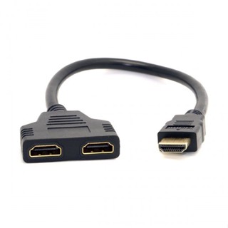 Xiwai One HDMI Male to Dual HDMI Female Y Splitter Switch Extension Adapter Cable สําหรับ PC HDTV แล็ปท็อป 1080P