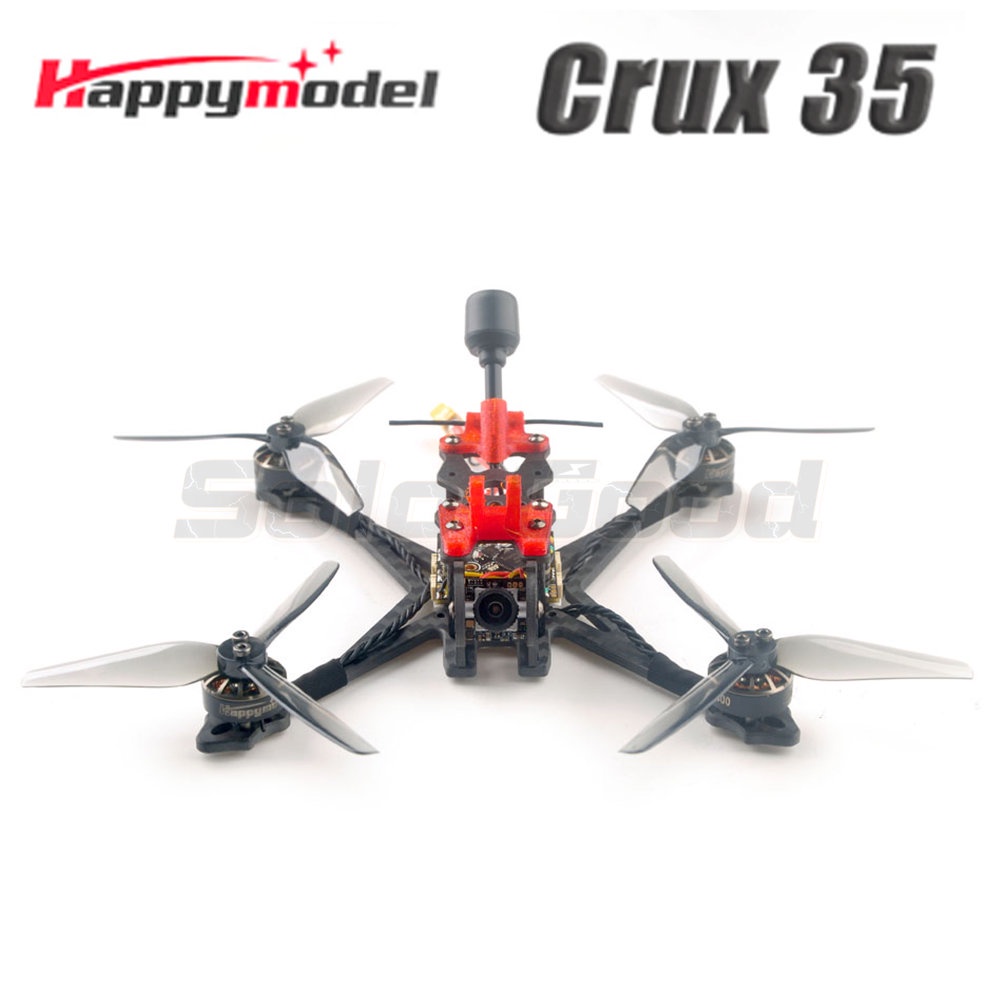 HappyModel Crux35 ELRS V2 CrazyF411 ELRS AIO URAT OVX303 300mW Caddx Ant 1200TVL EX1404 KV3500 4S 3.