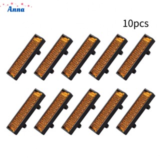 【Anna】Bike Pedal Reflectors 10pcs Anti-rust Bicycle Components Rainproof Waterproof