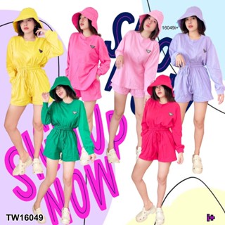 [Ead Shop] Set 3 ชิ้น เสื้อแขนยาวจั๊มแขน+กางเกงขาสั้น+หมวกบักเกต Long sleeve romper + shorts + bucket hat