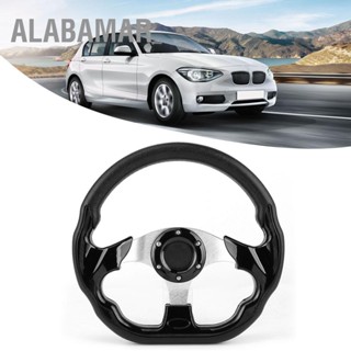 ALABAMAR 320mm/12.5in Racing Car Driftingพวงมาลัยพร้อมปุ่มแตรสีดำเงา Universal