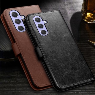 เคสโทรศัพท์หนัง แบบฝาพับแม่เหล็ก พร้อมช่องใส่บัตร สําหรับ Samsung Galaxy A54 5G A14 A24 A34 A54 A 14 24 34 54 2023