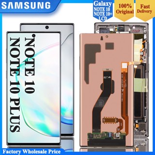 ของแท้ หน้าจอสัมผัส LCD พร้อมกรอบ สําหรับ Samsung Galaxy Note 10 LCD N970F note10 plus LCD N975 N9750