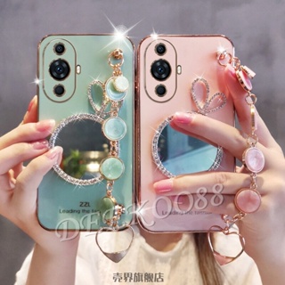 ใหม่ เคสโทรศัพท์มือถือนิ่ม ลายโบว์น่ารัก 3D พร้อมกระจกด้านหลัง สําหรับ Huawei Nova 11 Pro 11i 10 SE Y91 Mate 50 P60 Pro Nova11i Nova11Pro 2023