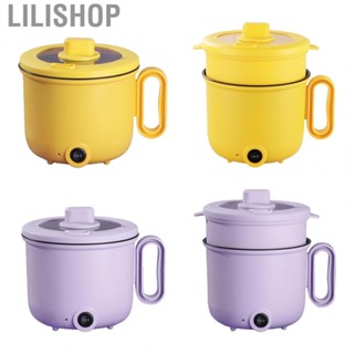 Lilishop Electric Cooker  Multifunction Electric Cooking Pot 1.5L Clear Lid  for Home