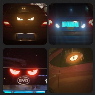 Big Eyes Cartoon Reflective Sticker Cool Safety Warning Scratch Hidden Sticker Creative Personalized Decoration Automobile Sticker I7y9