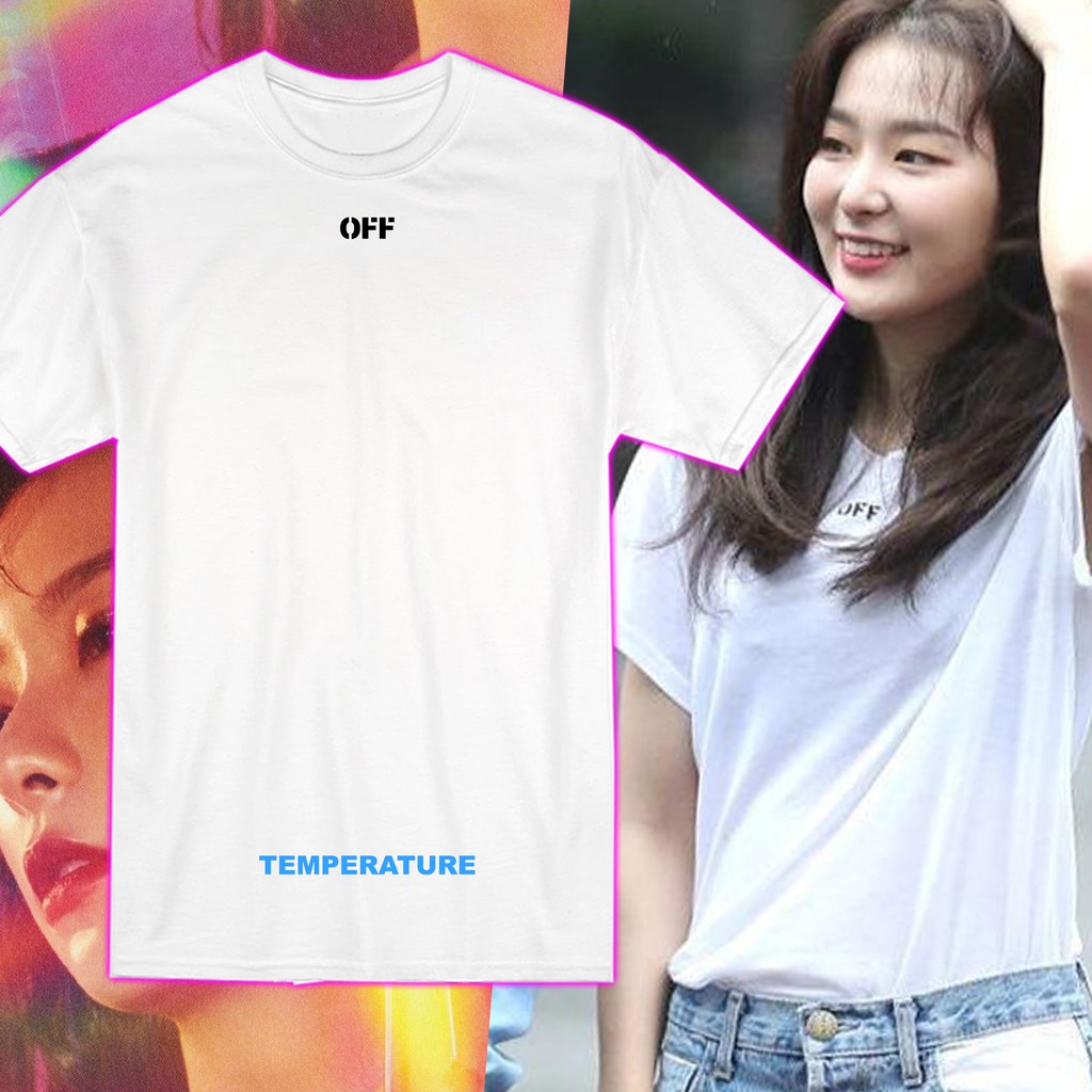 มีหลายสี เสื้อยืดผ้าฝ้าย เสื้อยืด Red Velvet Seulgi Off Temperature / เสื้อยืด Red Velvet Seulgi Mer