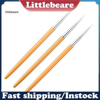 &lt;littlebeare&gt; ชุดแปรงปากกา สําหรับเพ้นท์ตกแต่งเล็บ 3 ชิ้น ต่อชุด