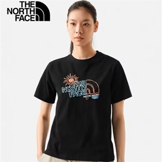 เสื้อยืดแขนสั้น คอกลม ผ้าฝ้าย 100% พิมพ์ลาย The North Face สําหรับผู้ชาย และผู้หญิง