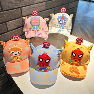 Spider-Man Childrens Hat Boy Baby Cap Boy Sun Hat Peaked Cap Baseball Cap Sun Hat Mens Spring and Autumn d6mN