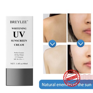 Breylee ครีมกันแดด ไวท์เทนนิ่ง กันแดด UV SPF50+/PA+++ สําหรับใบหน้าและร่างกาย 40 มล. L5E0