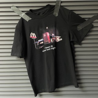 สินค้าพร้อมส่ง ! เสื้อยืดแขนสั้น ผ้าฝ้าย พิมพ์ลาย McDonalds Cardi.B แฟชั่นสําหรับผู้ชาย และผู้หญิง