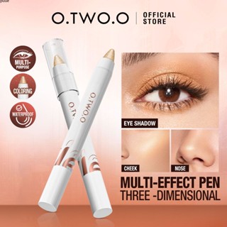 O.two.o ปากกาแต่งหน้า Multi-effect Repairing Pearlescent Fine Flash High-gloss Repairing Lying Silkworm Brightening Eye Shadow Pen Sc058 puueqg