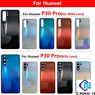 ใหม่ ฝาครอบด้านหลังแบตเตอรี่ พร้อมเลนส์กล้อง และโลโก้ สําหรับ Huawei P30 Pro