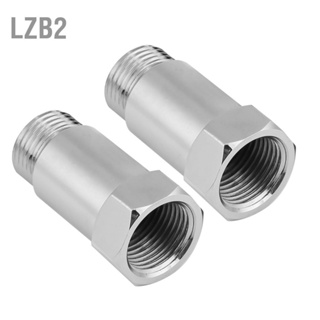 LZB2 2 ชิ้น 45 มม. M18 * 1.5 ตรวจสอบไฟเครื่องยนต์กำจัดอะแดปเตอร์ O2 เซ็นเซอร์ออกซิเจน Extender Spacer เงิน