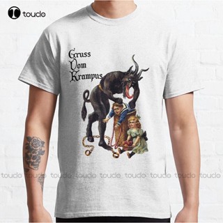 เสื้อยืด พิมพ์ลายอนิเมะ Gruss Vom Krampus ขนาดใหญ่ สไตล์คลาสสิก สําหรับผู้ชาย และผู้หญิง