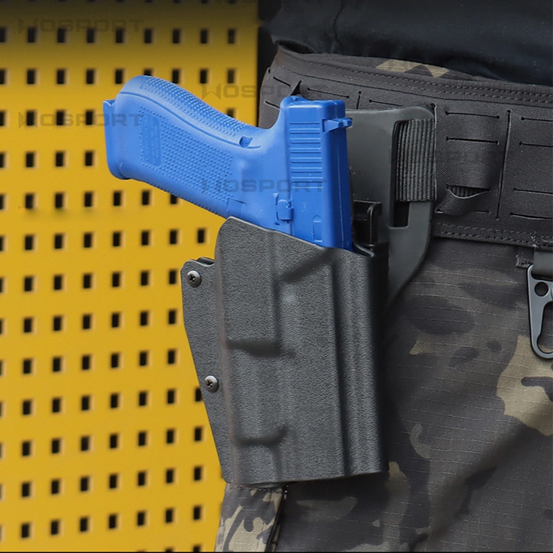 Kydex Tactical Holster Belt Paddle Holster for Glock 17 19 19X 45 Pistol Holster Adapt to TLR-1