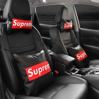 Supreme หมอนรองคอหนัง สําหรับพนักพิงศีรษะรถยนต์