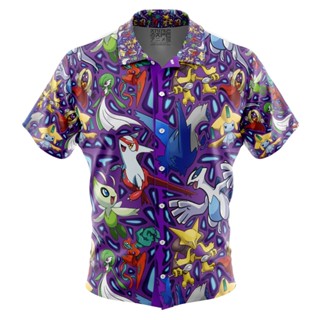 เสื้อเชิ้ตฮาวาย พิมพ์ลายโปเกม่อน